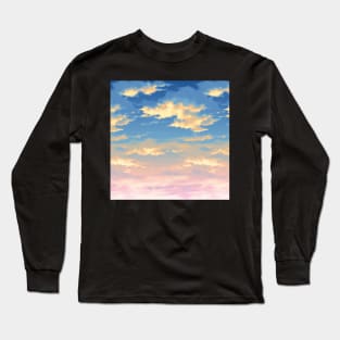 Pastel pink and blue sunset Long Sleeve T-Shirt